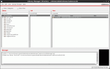 Figure 3 Library Manager window after creating a new schematic.