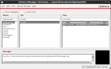 Figure 3 Library Manager window after creating a new schematic.